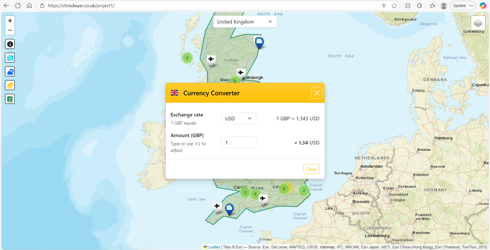 Project 2 screenshot